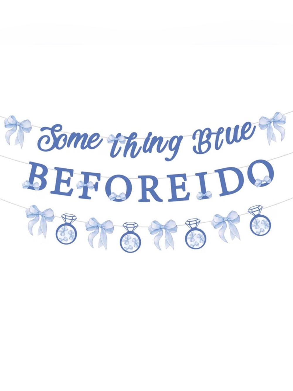 Amazon Something Blue Bridal Banner and Garland - Light Blue